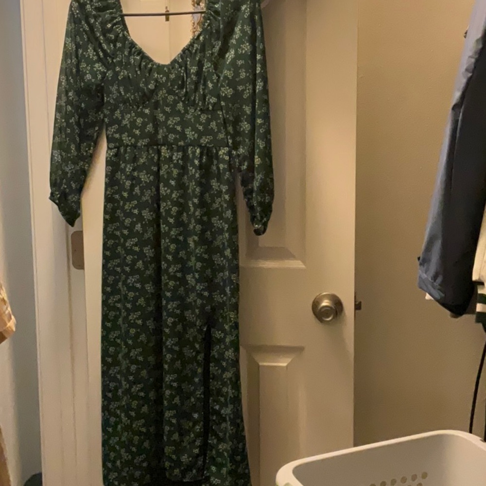 Hollister Green Long Sleeve Bishop Sundress